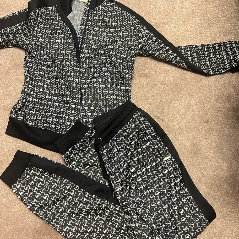 Michael Kors Black and White Patterned Tracksuit